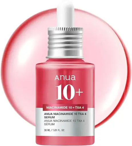 ANUA 10% Niacinamide+ 4% Tranexamic Acid Serum, Ceramide, Hyaluronic Acid, Vitamin B12 Natural color, Korean Glass Skin, Fragrance-Free, Korean Skincare, 30ml /1.01 fl.oz.