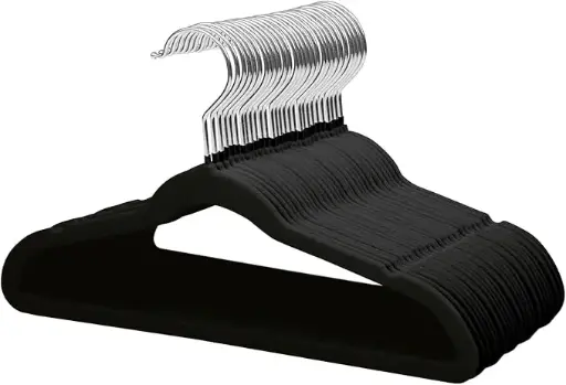 20Pcs Non Slip Felt Hangers Space Saving Clothes Hanger Velvet Hanger Heavy Duty Adult Hanger For Coat, Suit